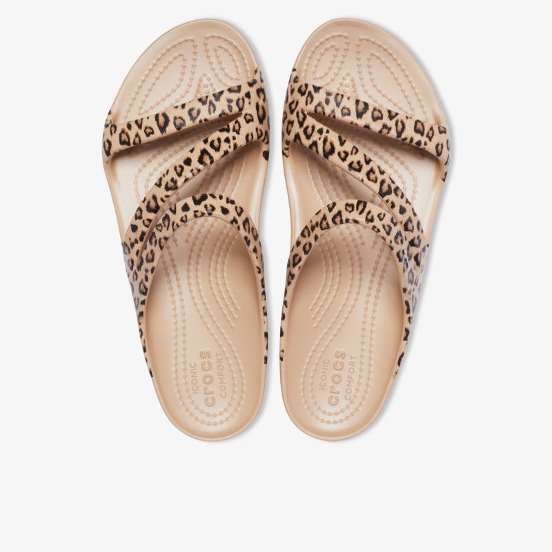 Elegante Sandalen mit Leopardenmuster, komfortabler Tragekomfort und rutschfeste Sohle.