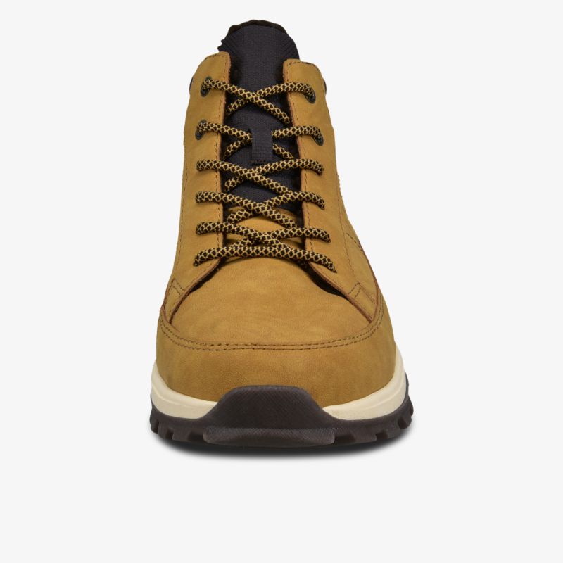 Frontansicht robuster Schnürschuh mit bequemer Passform und modernem Design