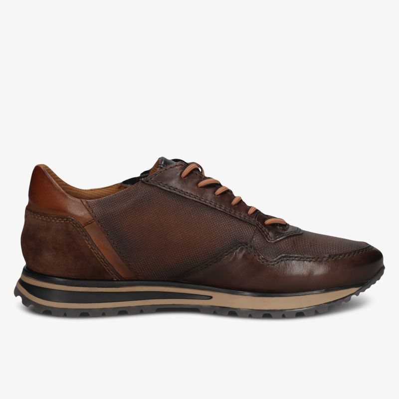 Eleganter und bequemer Halbschuh aus hochwertigem braunem Leder mit sportlicher und stilvoller Optik