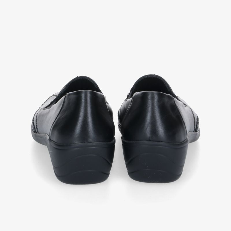 Schwarze Schuhe mit klassischem Design und bequemer Passform, aus hochwertigem Material