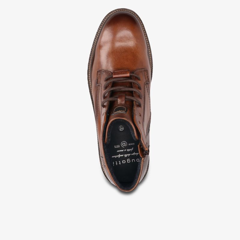 Eleganter brauner Lederschuh mit Schnürung, klassischem Design und robuster, komfortabler Verarbeitung