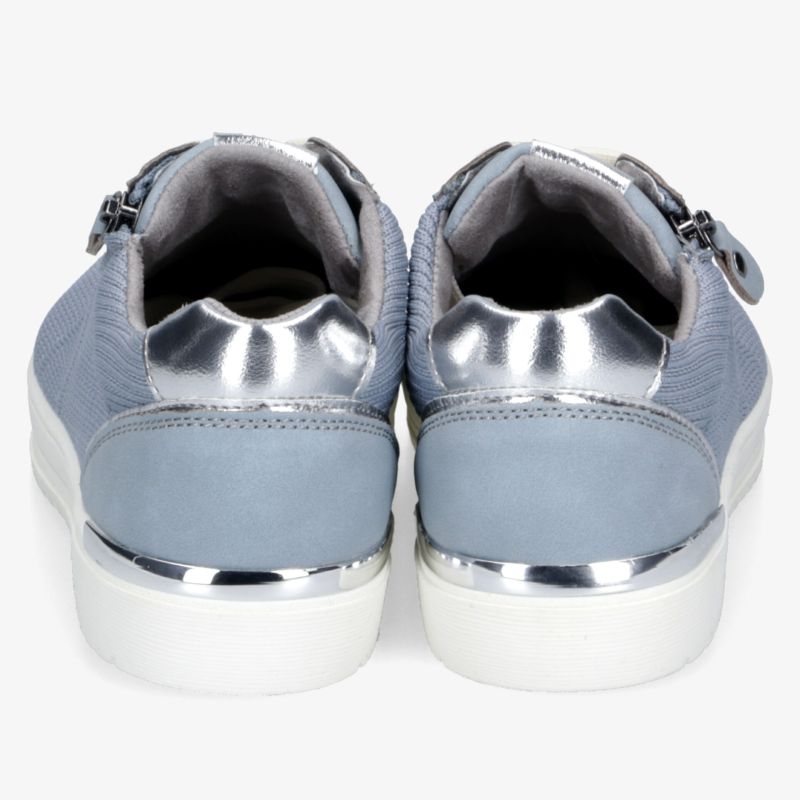 Leichte Sneaker mit metallischem Fersenbereich und komfortabler Dämpfung, modernes und hochwertiges Design