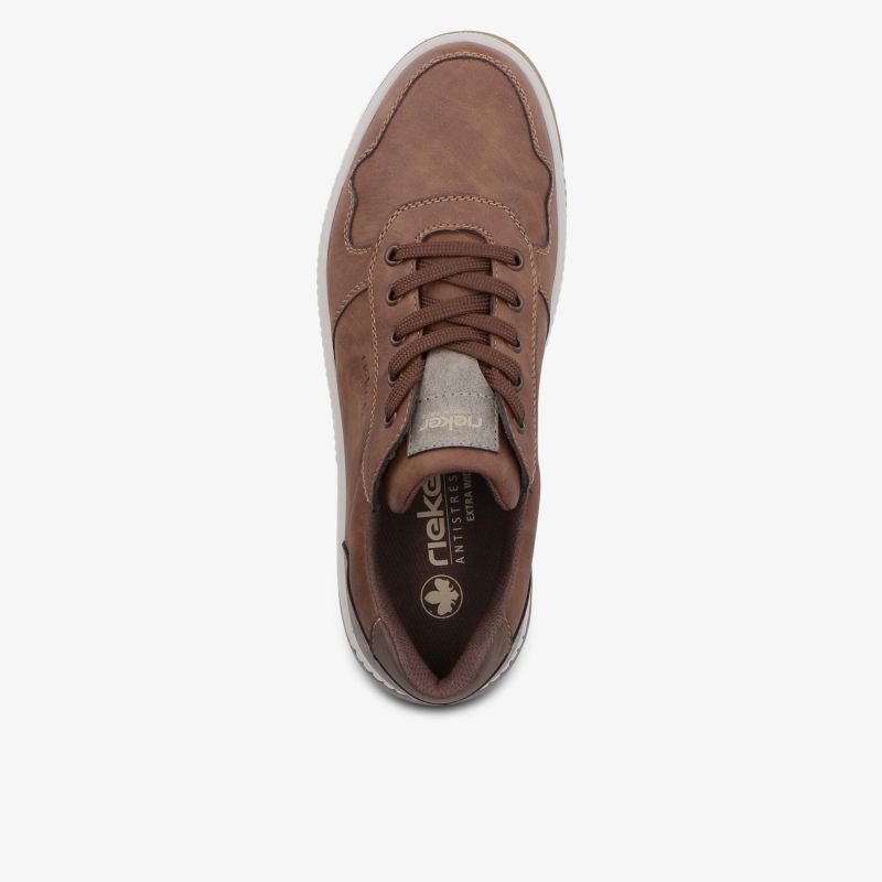Moderner, brauner Lederschuh mit komfortabler Sohle und klassischem Design.
