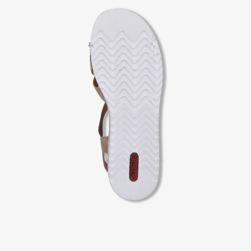 Weiße rutschfeste Schuhsohle mit griffigem Profil für sicheren Halt und optimalen Komfort