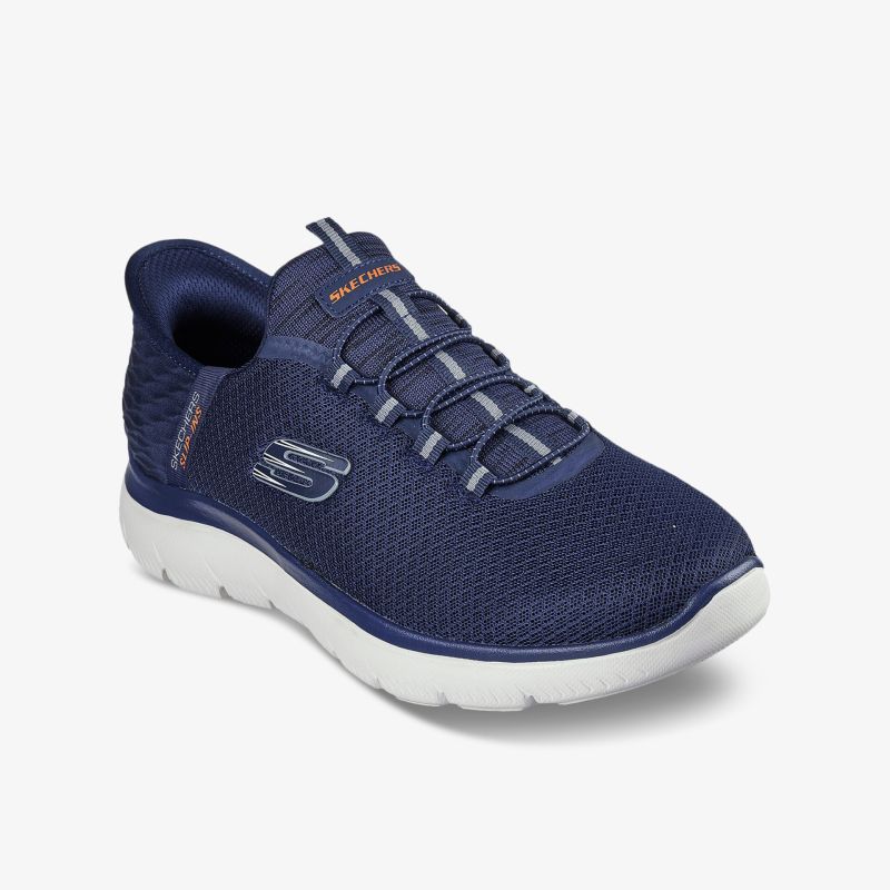 Sportlicher blauer Sneaker mit atmungsaktivem Obermaterial und rutschfester weißer Sohle für optimalen Komfort