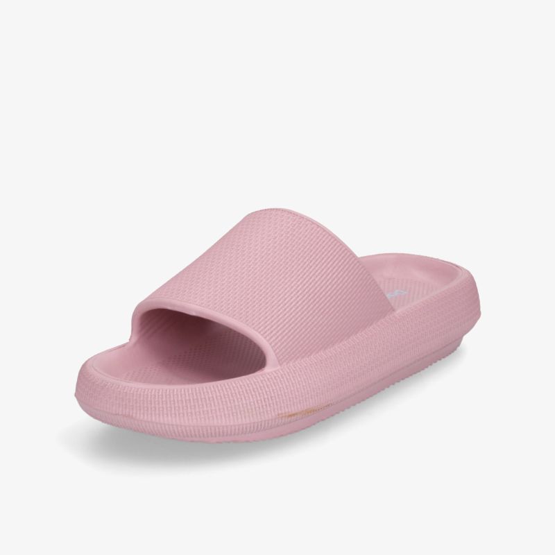 Rosa Slide-Sandale mit breitem Riemen, leichter und bequemer freizeittauglicher Schuh