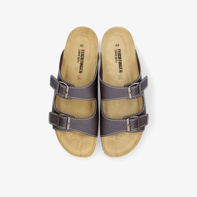 Verstellbare Sandalen mit gepolstertem Fußbett und ergonomischem Design in stilvollem Grau für optimalen Komfort.