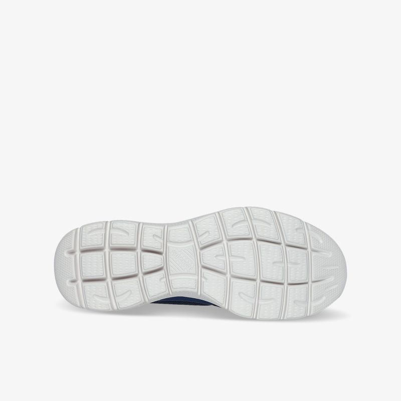 Rutschfeste und flexible weiße Schuhsohle mit gutem Profil für optimale Bodenhaftung und Komfort