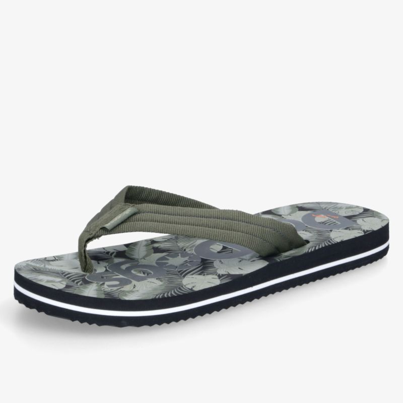 Leichter Flipflop mit weicher, rutschfester Sohle und gemustertem Fußbett für hohen Tragekomfort