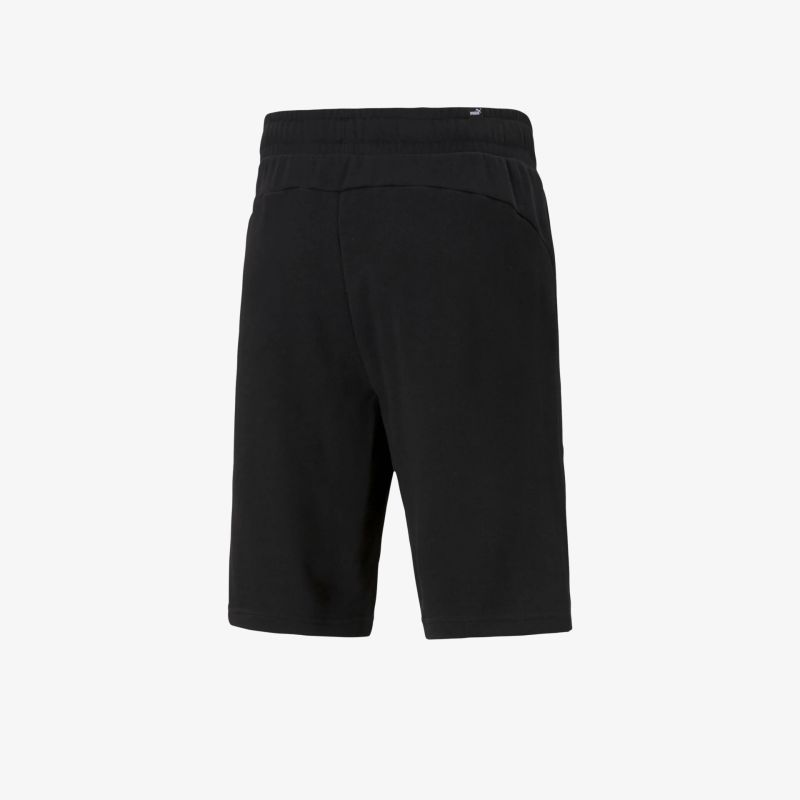 Schwarze sportliche Bermuda Shorts mit elastischem Bund und seitlichen Taschen, bequem und funktional