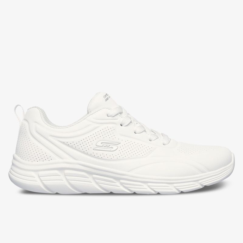 Leichter weißer Sneaker mit atmungsaktivem Material und rutschfester Sohle für Komfort und sportliche Aktivität