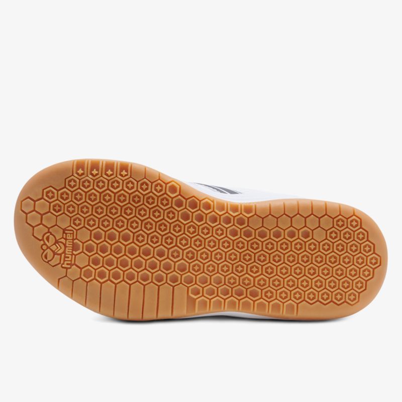 Rutschfeste, robuste Schuhsohle mit hexagonalem Profil für sicheren Halt und hohe Flexibilität