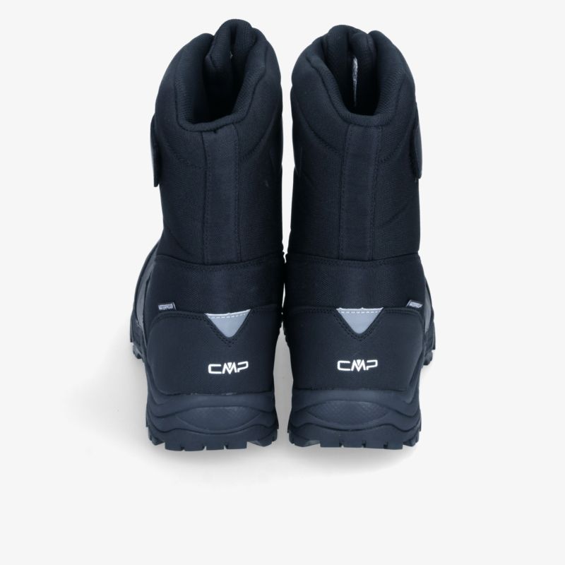 Robuste schwarze Winterstiefel mit warmem Innenfutter und rutschfester Sohle, ideal für kalte und nasse Bedingungen