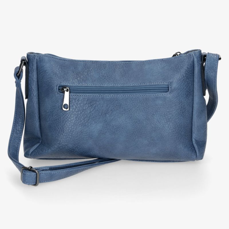 Blaue Umhängetasche mit verstellbarem Riemen und praktischem Reißverschluss, schlankes und leichtes Design