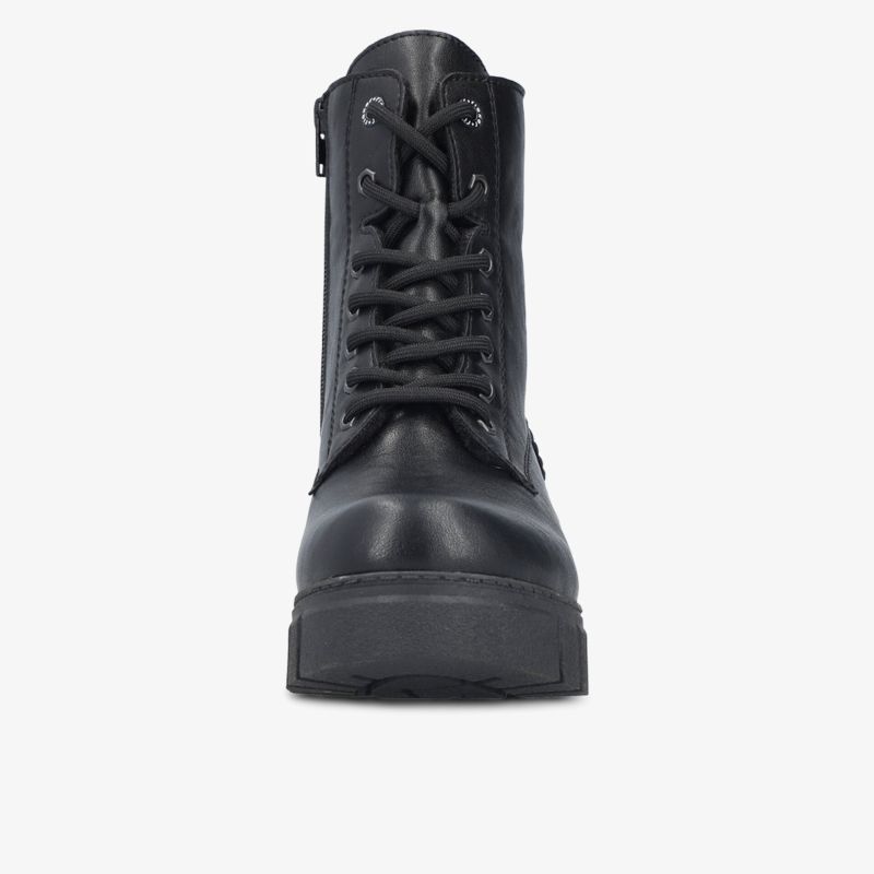 Robuster schwarzer Schnürstiefel mit hoher Qualität und bequemem Tragekomfort, stilvoll und langlebig