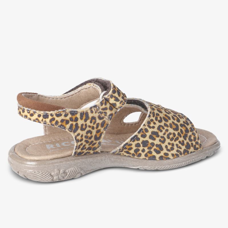Bequeme Sandale mit leopard Print, weichem Fußbett und verstellbarem Riemen für optimalen Tragekomfort