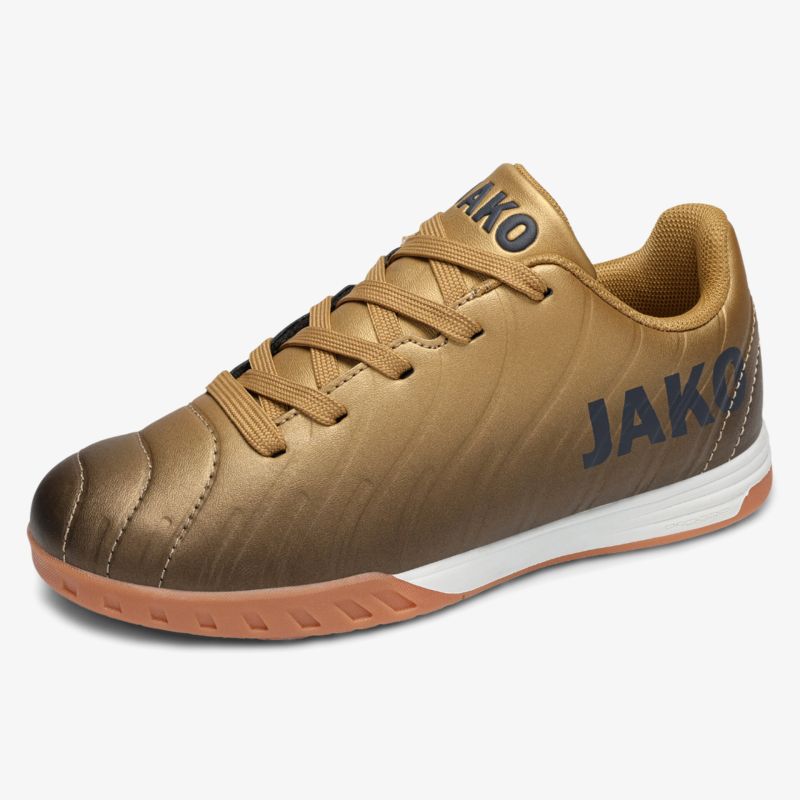 Sportlicher metallicfarbener Schuh mit rutschfester Sohle und komfortabler Passform, ideal für vielseitigen Einsatz