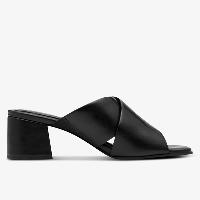 Elegante schwarze Riemchensandalen mit komfortablem Blockabsatz, ideal für stilvolle Auftritte.