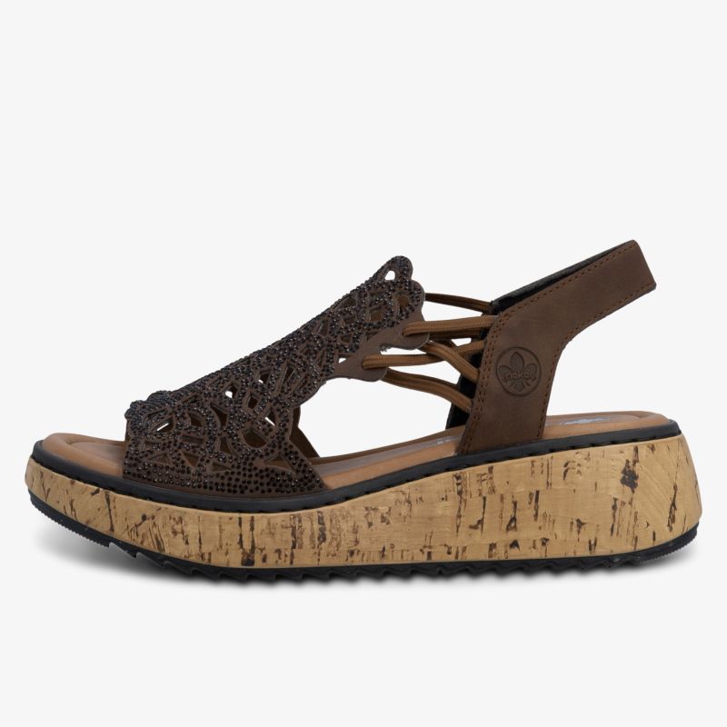 Bequeme Sandale mit weicher Korksohle und atmungsaktivem Material für angenehmen Tragekomfort und elegantes Design