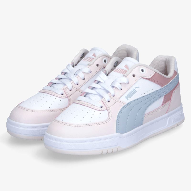 Stylische Sneaker in Weiß, Rosa und Blau mit modernem Design und komfortabler Passform.