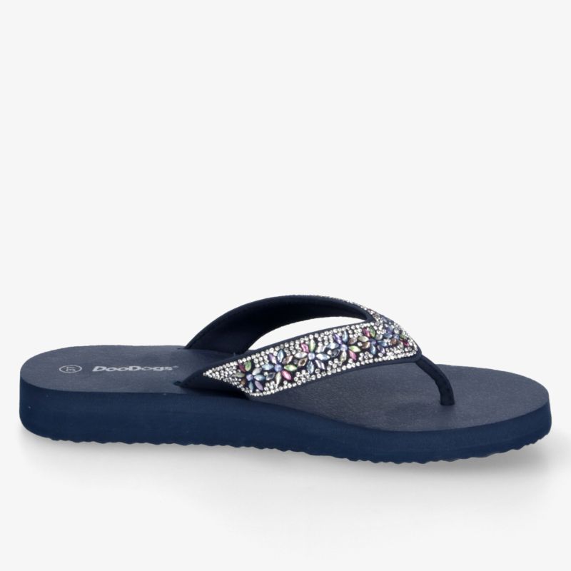 Bequemer Flipflop mit weicher, rutschfester Sohle und bedrucktem Riemen für leichten und sommerlichen Tragekomfort