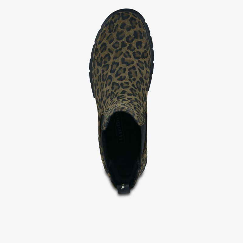 Leopard gemusterter Schuh mit elastischem Einstieg, bequemer Sitz und rutschfester Sohle