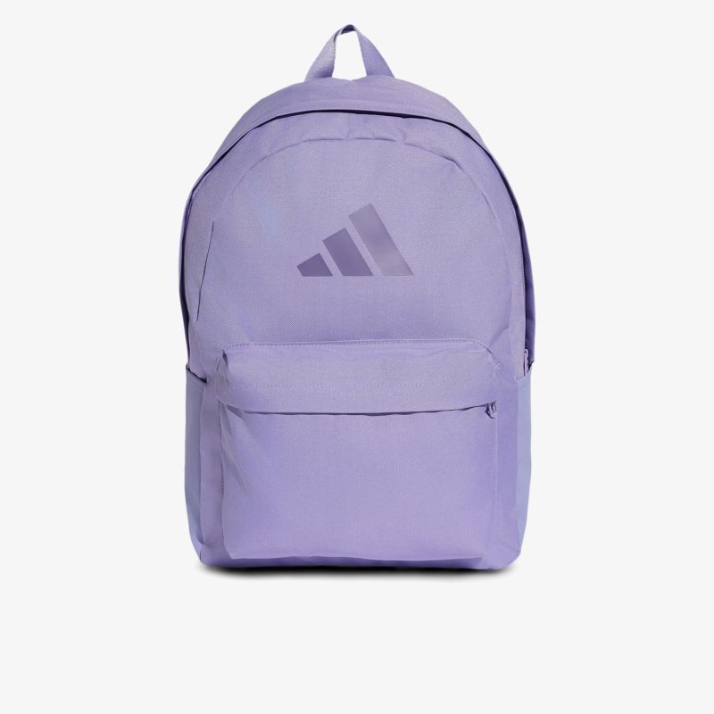 Sportlicher lila Rucksack mit geräumigem Hauptfach und praktischem Frontreißverschluss für den Alltag