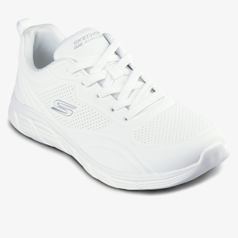 Leichter weißer Sneaker mit atmungsaktivem Material, bequemer Passform und flexiblem Design