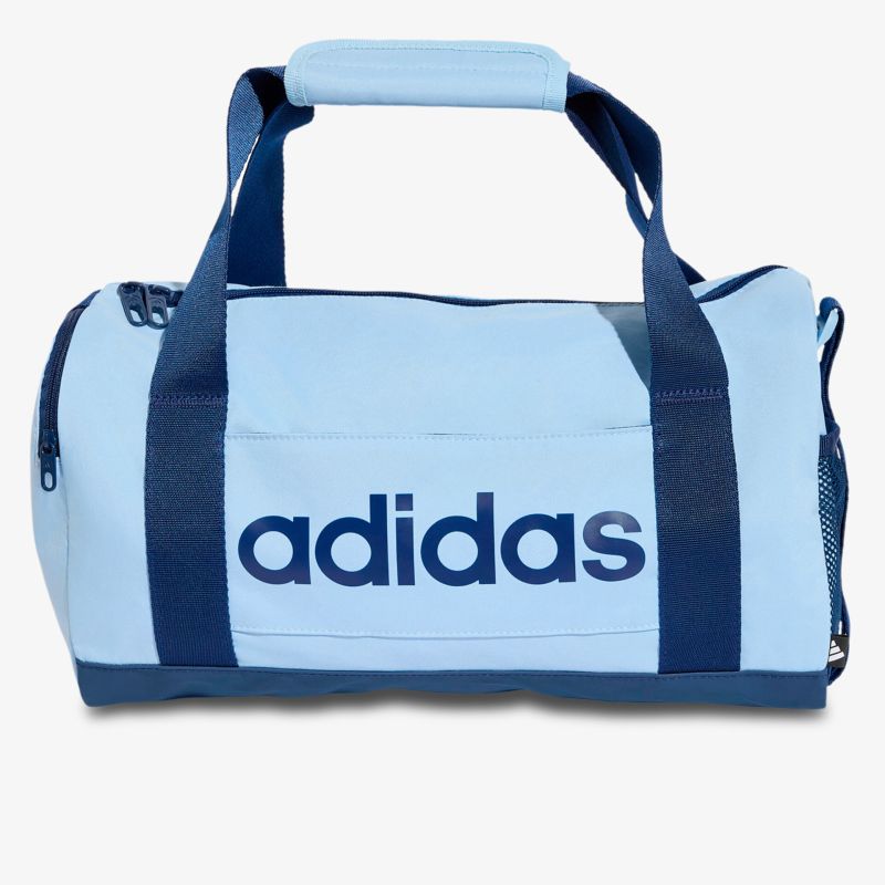 Robuste und geräumige Adidas Sporttasche mit bequemen Tragegriffen und sicherem Reißverschluss in Blau