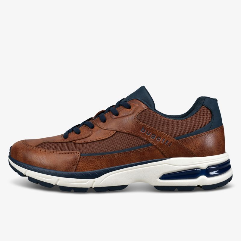 Eleganter und bequemer Lederschuh in Braun mit rutschfester Sohle und atmungsaktivem Material