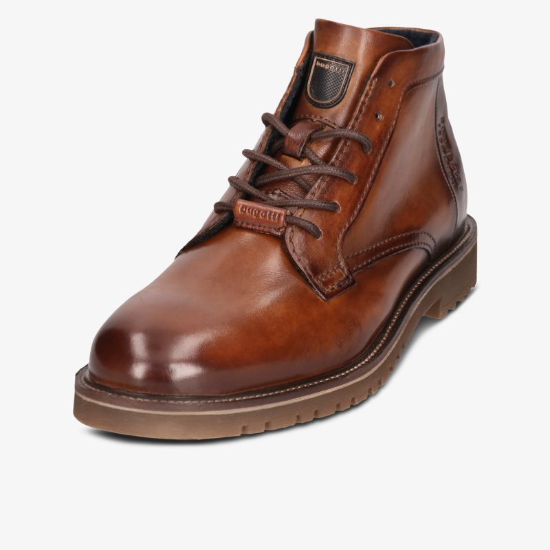 Eleganter brauner Lederstiefel mit Schnürung, hochwertig verarbeitet und langlebig für komfortables Tragen
