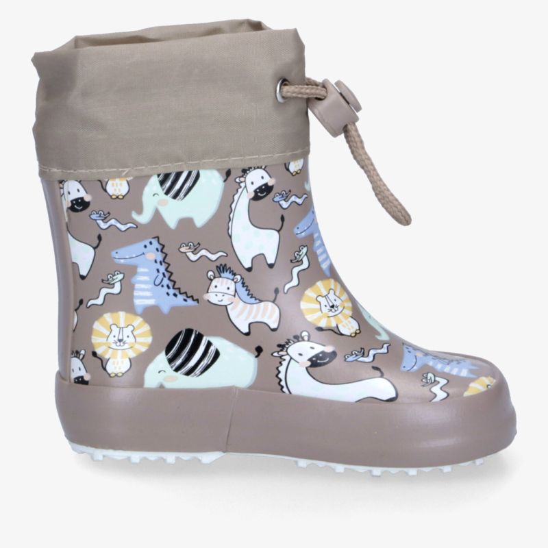 Wasserdichter Regenstiefel mit buntem Tiermuster und verstellbarem Verschluss für sicheren Halt und Komfort