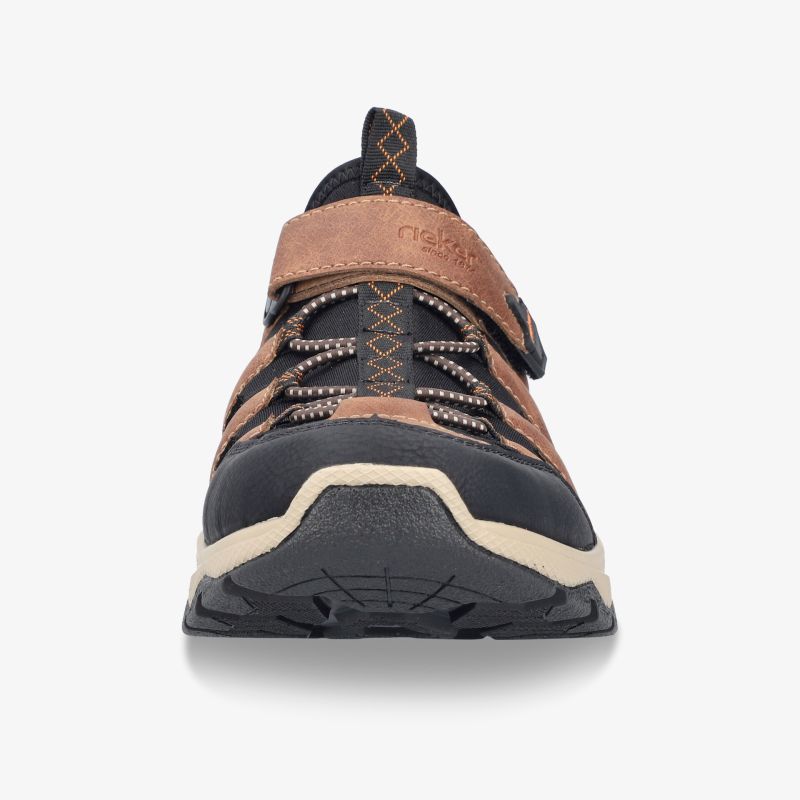 Schuh mit robuster, rutschfester Sohle und bequemer Passform in moderner Frontansicht