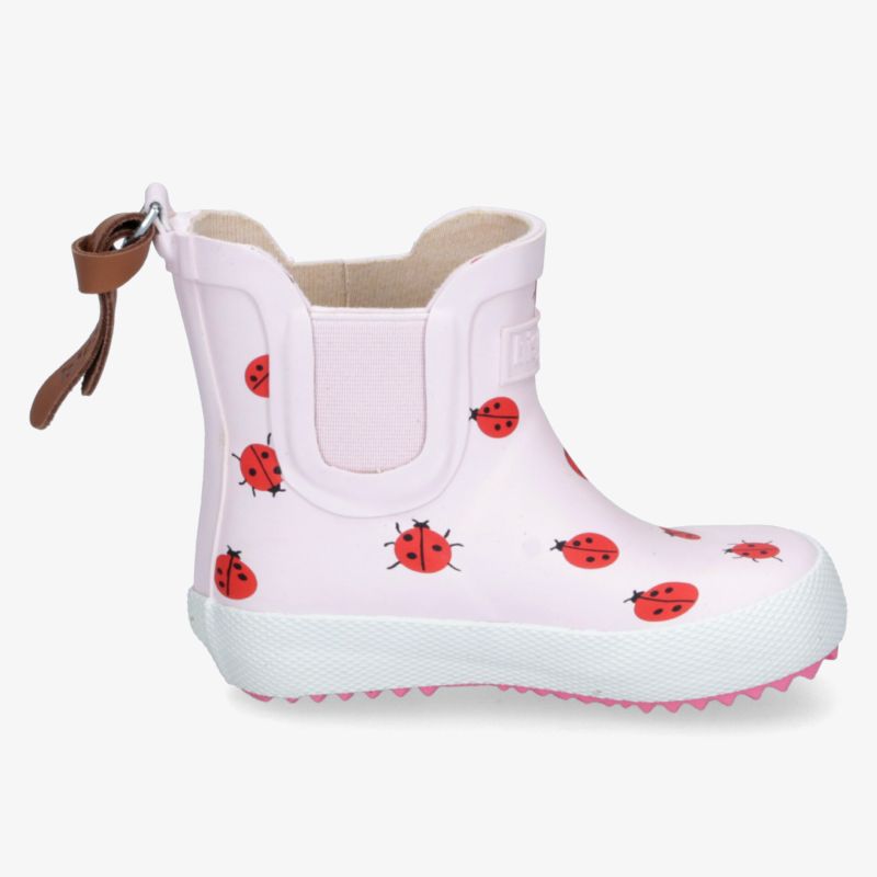 Wasserfester Gummistiefel mit rutschfester Sohle und buntem Marienkäfer-Motiv für sicheren und bequemen Tragekomfort