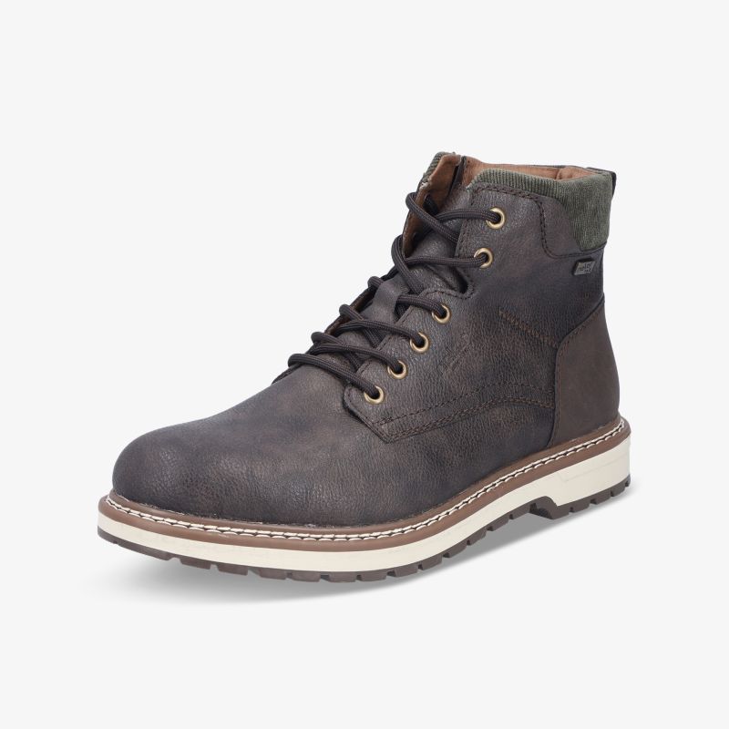 Robuster brauner Stiefel mit gepolsterter Innenseite und rutschfester Sohle, modisch und komfortabel