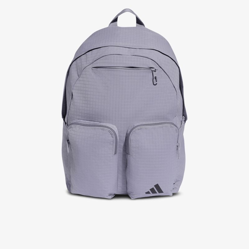 Moderner Rucksack mit großem Fassungsvermögen, mehreren Reißverschlusstaschen und praktischem Tragegriff, Frontansicht