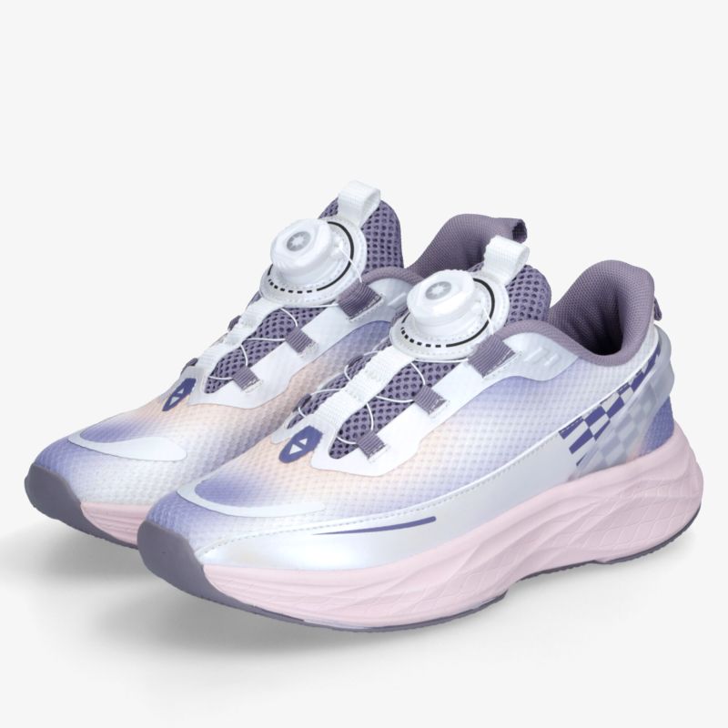 Sportliche Sneaker mit innovativem Drehverschluss, bequemer Polsterung und leichter Sohle in pastellfarbenem Design