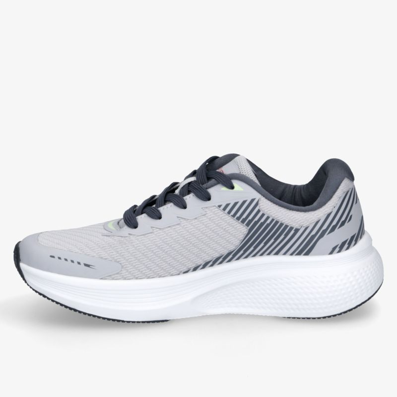 Grauer Sportschuh mit gepolsterter Sohle und atmungsaktivem Design für optimalen Komfort und Stil