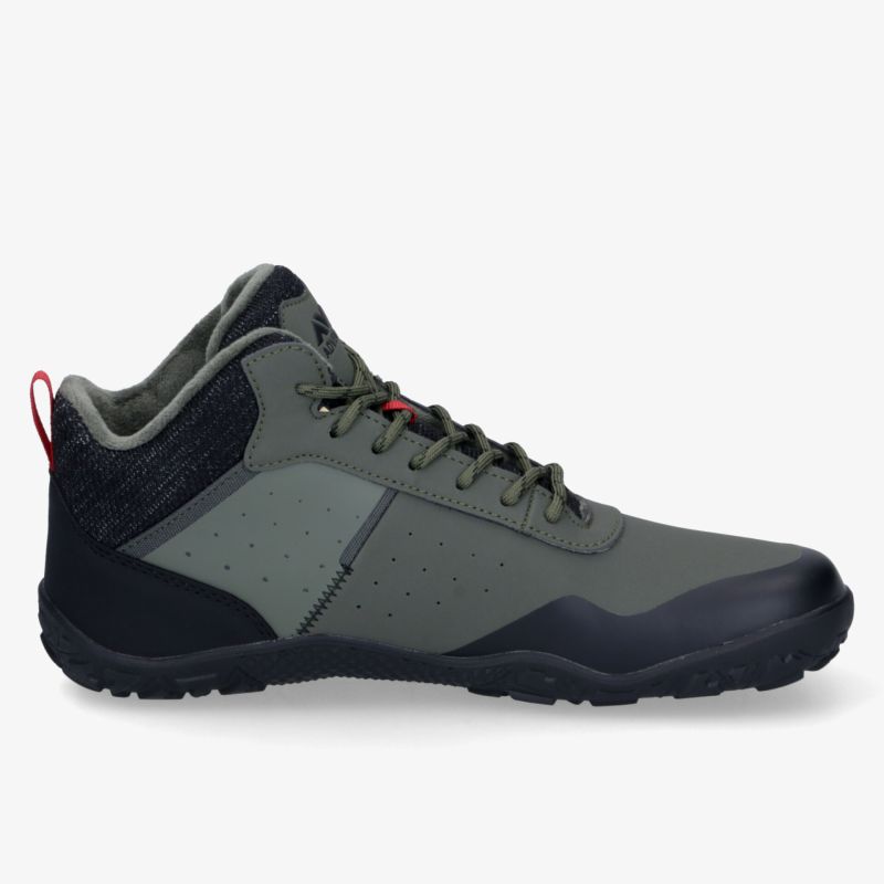 Robuster Outdoor-Schuh in Grau-Schwarz mit rutschfester Sohle und gepolstertem Kragen für maximalen Komfort