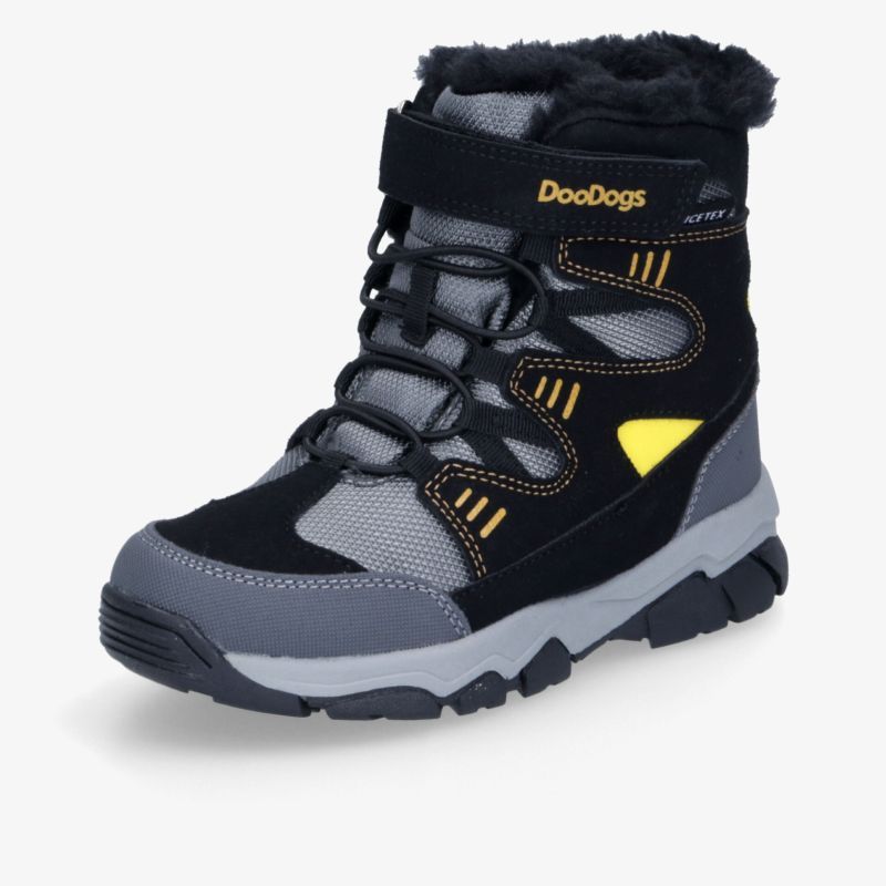 Robuster Winterstiefel mit warmem Innenfutter, wasserdichter Oberfläche und rutschfester Sohle für maximalen Komfort.