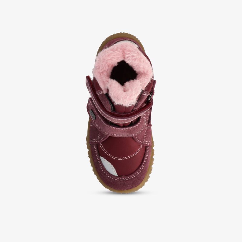 Komfortabler Winterstiefel mit warmem Plüschfutter und rutschfester Sohle. Praktischer Velcro-Verschluss.