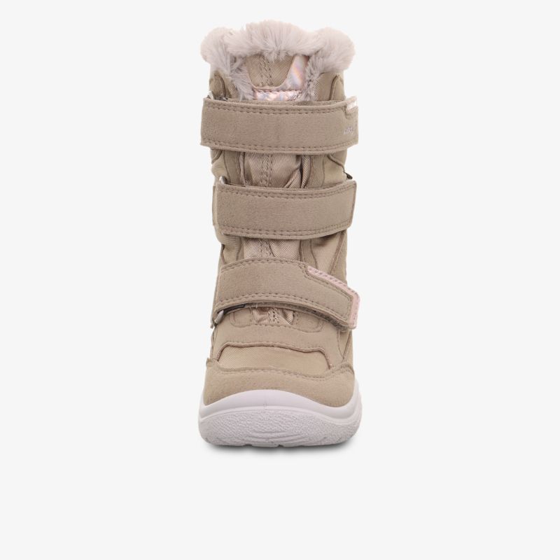 Bequemer Winterstiefel mit warmem Innenfutter, klettverschluss und rutschfester weißer Sohle