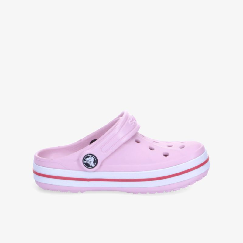 Seitliche Ansicht eines leichten pinken Clogs mit Komfort und rutschfester Sohle, ideal für Alltag und Freizeit.