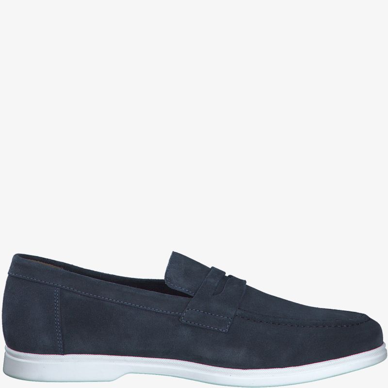 Navy blauer Slipper mit weißer Sohle, leichter und eleganter Schuh, bequem und flexibel für jeden Tag