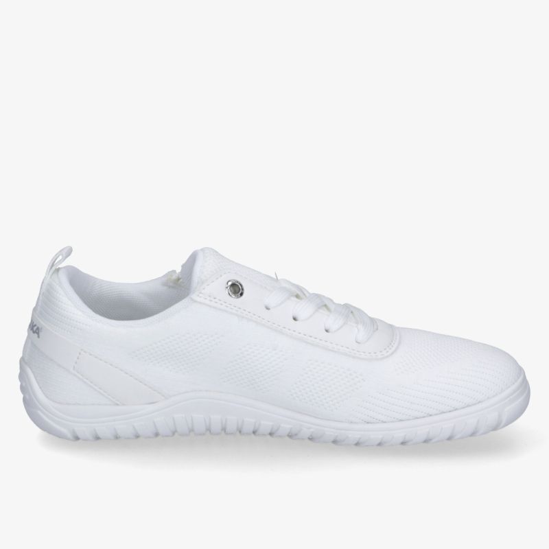 Leichter weißer Sneaker mit flexibler Sohle und sportlichem Design, komfortabel und atmungsaktiv für Alltag