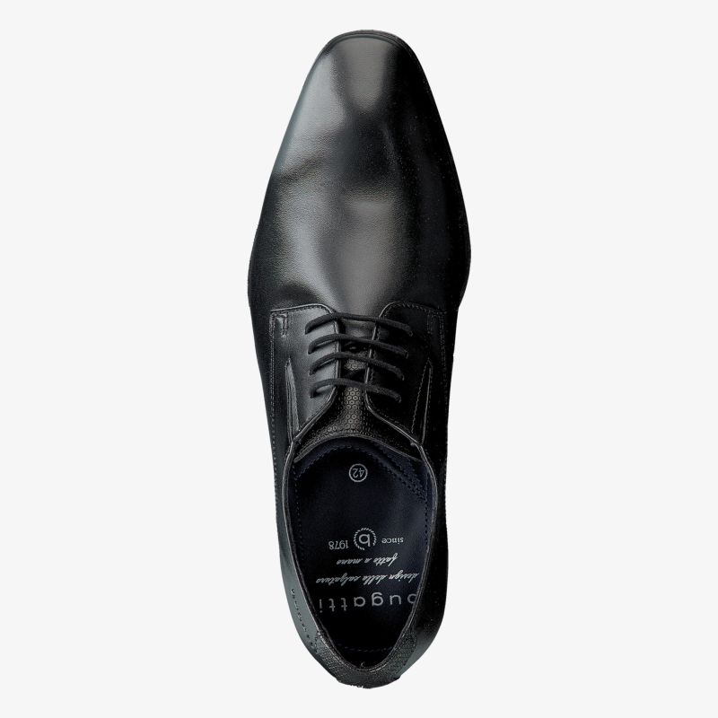Eleganter schwarzer Lederschnürschuh mit klassischem Design für hohe Qualität und Komfort