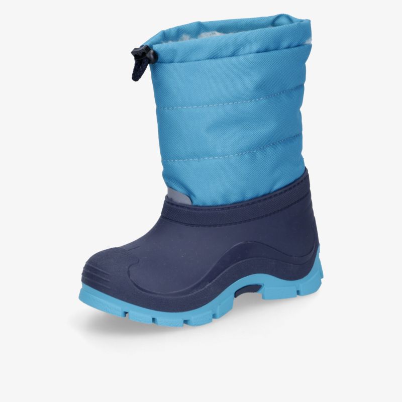 Robuster Winterstiefel in Blau mit isolierendem Innenfutter und wasserdichter Sohle für optimalen Kälteschutz.