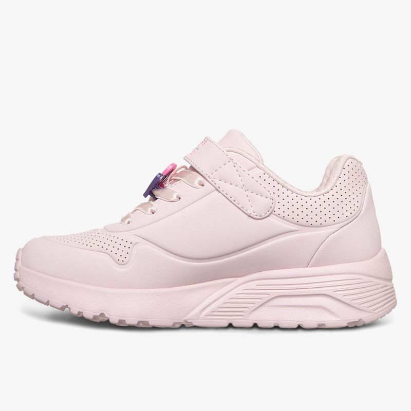 Eleganter pinker Sneaker mit Klettverschluss und Perforationsdetails, perfekten Tragekomfort bietet