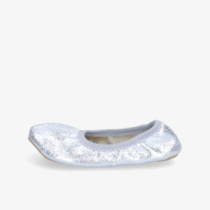 Glitzernder, bequemer und flexibler Schuh für stilvolle Anlässe. Rutschfeste Sohle für sicheren Halt.