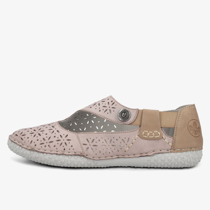 Bequemer Schuh mit elastischem Einsatz und perforiertem Design für optimale Luftzirkulation und Tragekomfort